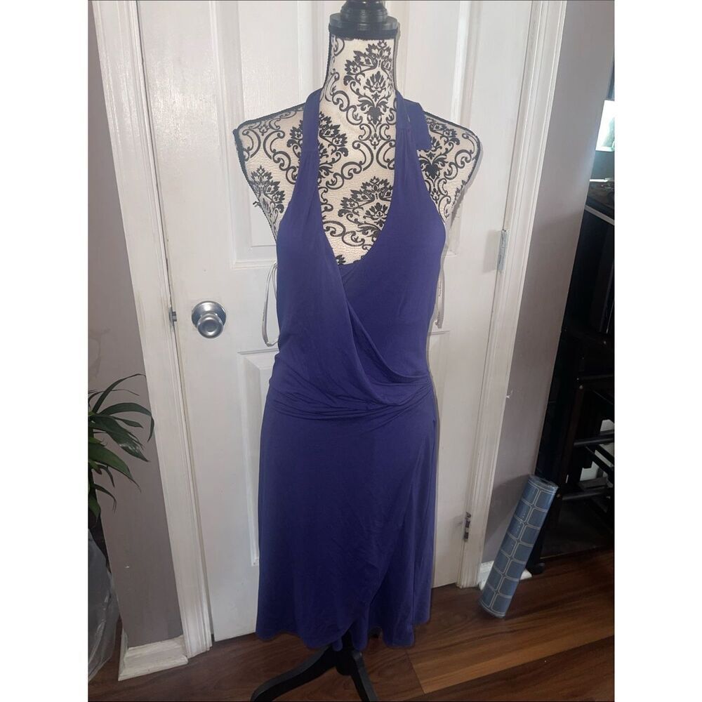 Tommy Bahama NWT Sleeveless Halter Wrap Dress - Deep Purple